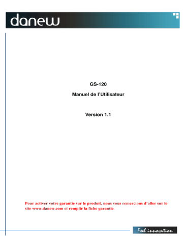 Mode d'emploi | danew GS-120 Manuel utilisateur | Fixfr