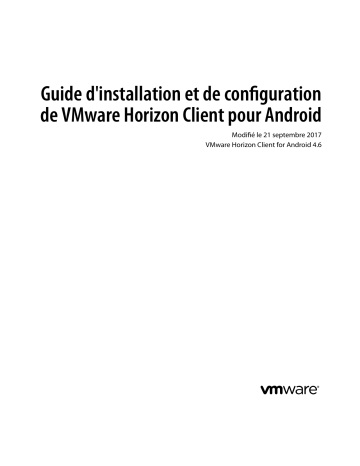 Mode d'emploi | VMware Horizon Client 4.6 Manuel utilisateur | Fixfr