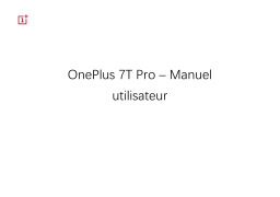 OnePlus 7T Pro Manuel utilisateur