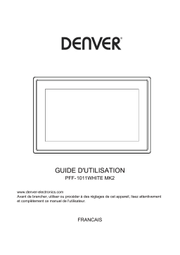 Denver PFF-1011WHITEMK2 10.1” digital Wi-Fi photoframe Manuel utilisateur