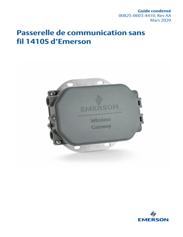 Mode d'emploi | Rosemount Passerelle de communication sans fil 1410S d’ Manuel utilisateur | Fixfr