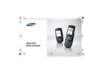 Mode d'emploi | Samsung SGH-E370 Manuel utilisateur | Fixfr