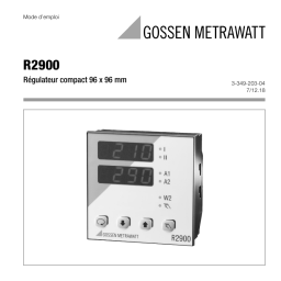 Gossen MetraWatt R2900 Operating instrustions