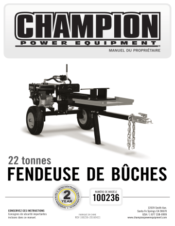 Champion Power Equipment 100236 Manuel utilisateur | Fixfr