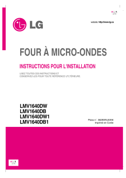 LG MV-1643AY Guide d'installation