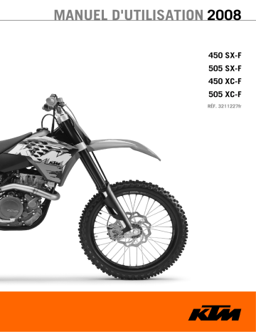 Manuel du propriétaire | KTM 450 XC-F Manuel utilisateur | Fixfr