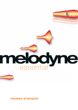 CELEMONY SOFTWARE MELODYNE ESSENTIAL 1.2 Manuel utilisateur