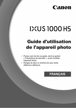 Canon IXUS 1000 HS Manuel utilisateur