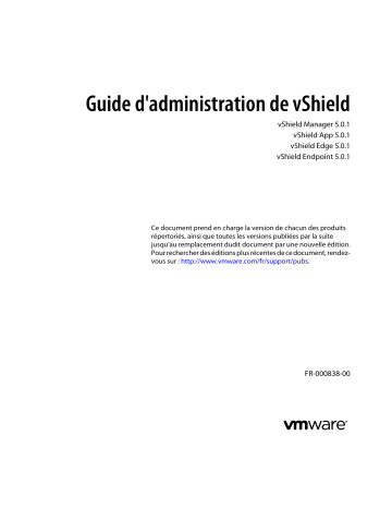 Mode d'emploi | VMware vShield 5.1 Manuel utilisateur | Fixfr