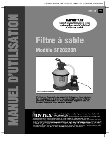 Manuel du propriétaire | Intex SF20220R Manuel utilisateur | Fixfr