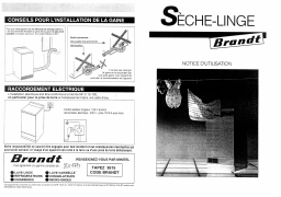 Brandt SMN220 Manuel utilisateur