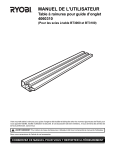 Ryobi 4060310 Table &agrave; rainures manuel | AI Chat &amp; PDF