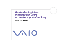 Sony PCG-FX802-P Manuel utilisateur