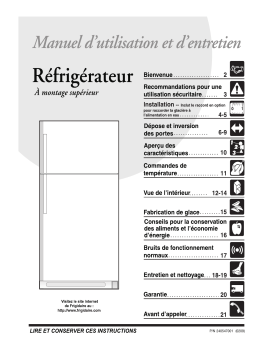 Frigidaire FRT18B6CQ Manuel utilisateur