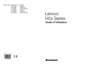 Manuel du propriétaire | Lenovo H515S 57319613 Manuel utilisateur | Fixfr