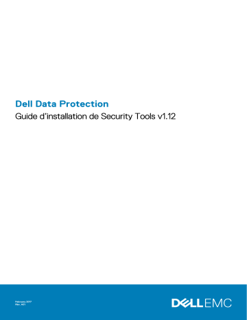 Mode d'emploi | Dell Security Tools security Manuel utilisateur | Fixfr
