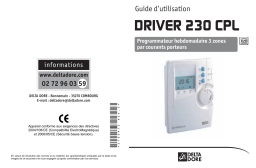 DELTA DORE DRIVER 230 CPL Manuel utilisateur