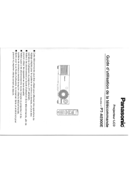 Panasonic PT-AE900E Manuel utilisateur