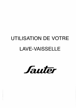 sauter VIPFULL Lave-vaisselle Manuel utilisateur