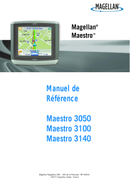 Magellan Maestro 3100 Manuel utilisateur