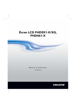 Christie FHD551-XG Professional grade, 55" ultra-narrow bezel LCD flat-panel Manuel utilisateur