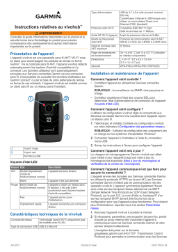 Garmin Vivohub Manuel utilisateur