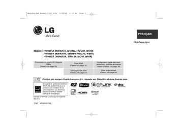 LG HW904PA Manuel du propriétaire | Fixfr