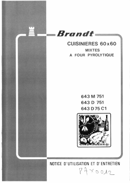 Brandt 643M75 Manuel utilisateur