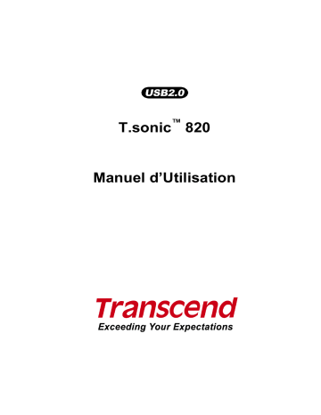 Manuel du propriétaire | Transcend TS2GMP820 Manuel utilisateur | Fixfr