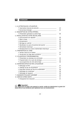 Brandt SFA-8CEX Manuel utilisateur