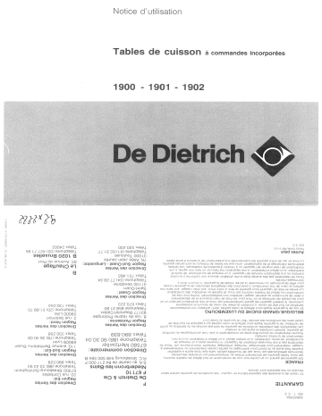 1900 | 1902 | Manuel du propriétaire | Brandt 1901 Manuel utilisateur | Fixfr