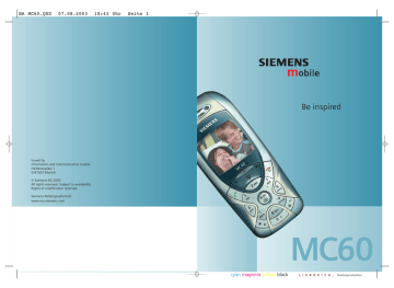 Mode d'emploi | Siemens MC60 Manuel utilisateur | Fixfr