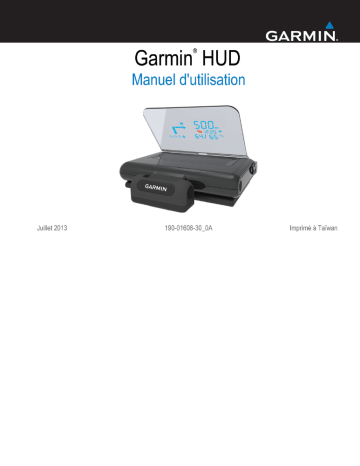 Garmin HUD (Head-Up Display)  Manuel utilisateur | Fixfr