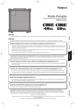 Roland CUBE-80XL Manuel utilisateur