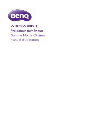 Manuel du propriétaire | BenQ W1080ST Manuel utilisateur | Fixfr