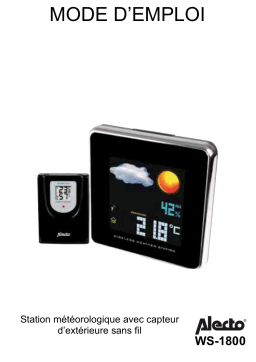 Alecto WS-1800 Weerstation met kleurendisplay, zwart Manuel utilisateur