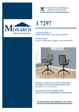 Monarch Specialties I 7297 OFFICE CHAIR Manuel utilisateur