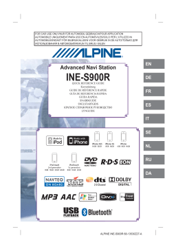 Alpine INE-S900R Manuel utilisateur