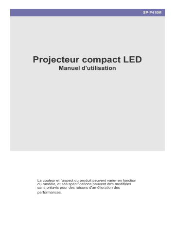 Manuel du propriétaire | Samsung SP-P410 Manuel utilisateur | Fixfr