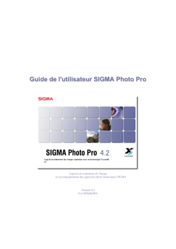 Sigma PHOTO PRO 4.2 Manuel utilisateur