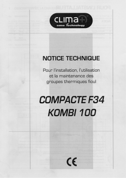 CLIMA COMPACTE F34 KOMBI 100 Manuel utilisateur