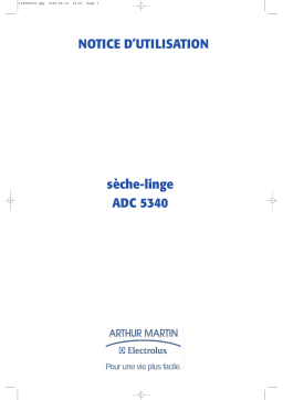ARTHUR MARTIN ADC 5340 & ADC5340 Manuel utilisateur