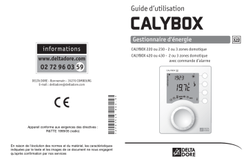 Manuel du propriétaire | DELTA DORE CALYBOX 220 Manuel utilisateur | Fixfr