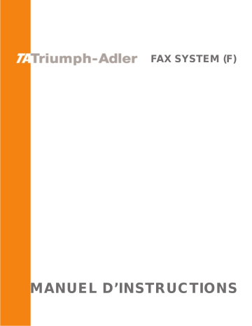 CD 1025 | Mode d'emploi | Utax CD 1035 Copy System Manuel utilisateur | Fixfr