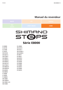 Shimano DU-E8000 Unité d'entraînement Manuel utilisateur