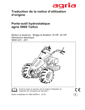 Manuel du propriétaire | Agria 5900 Taifun Manuel utilisateur | Fixfr