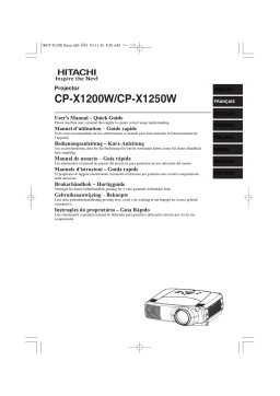 Hitachi CP-X1200W Manuel utilisateur