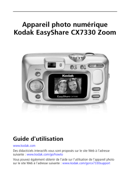 Kodak EasyShare CX7330 Zoom Manuel utilisateur