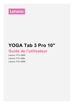 Lenovo Yoga Tab 3 Pro 10 Manuel utilisateur