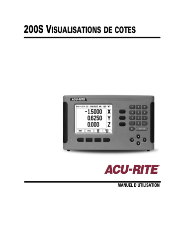 ACU-RITE 200S Manuel utilisateur | Fixfr